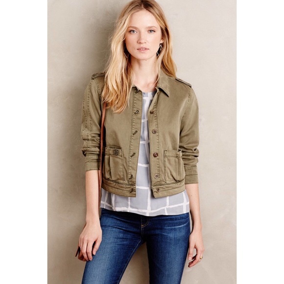 Anthropologie Jackets & Blazers - Anthropologie Hei Hei Cropped Military Jacket